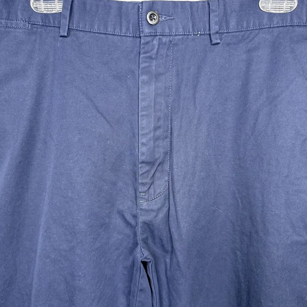 Polo Ralph Lauren Chino Pants Mens 38x30 Navy Blue Classic Fit Flat Front Cotton